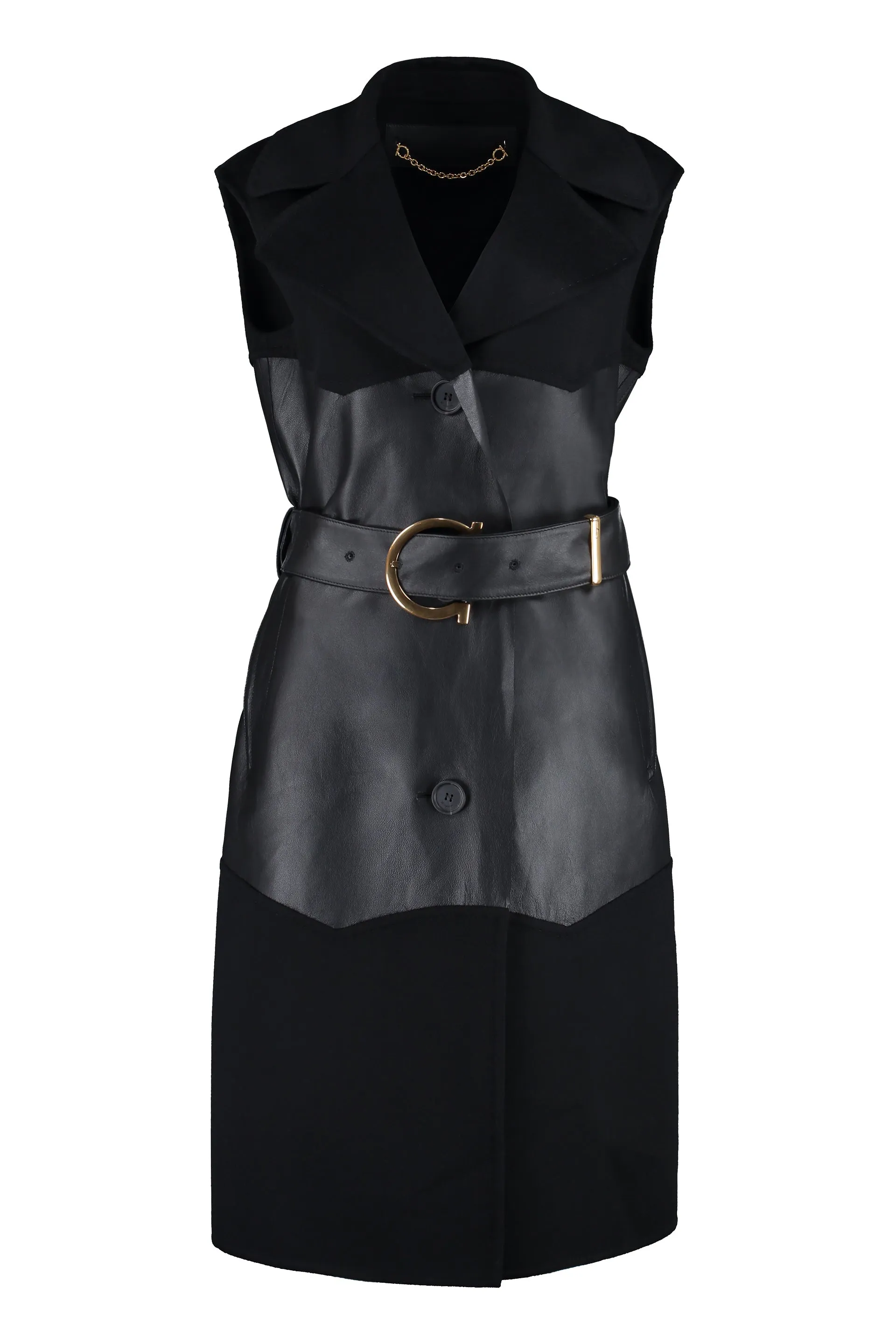 Wool and cashmere sleeveless coat