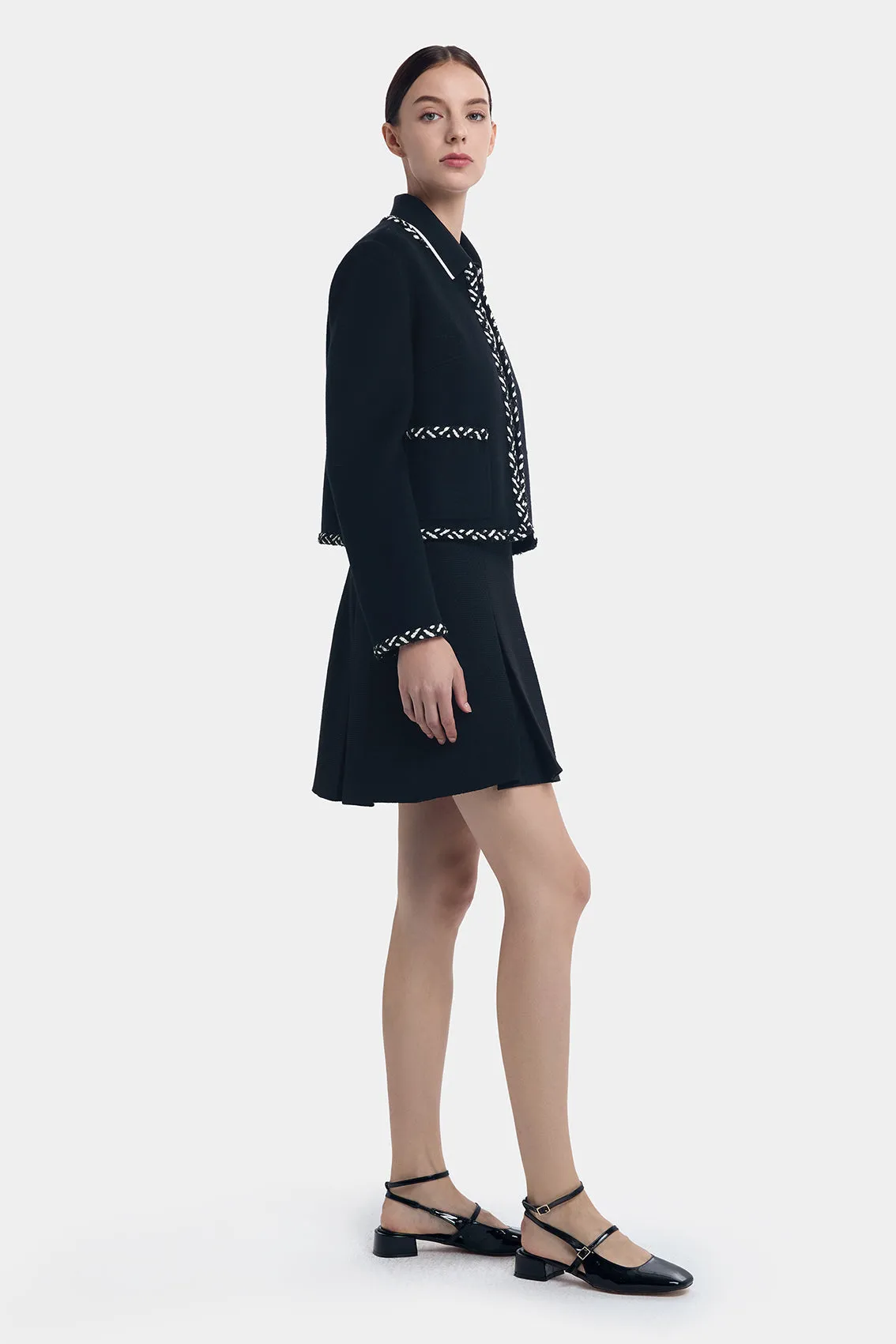 WOOL CASHMERE TRIMMING COAT