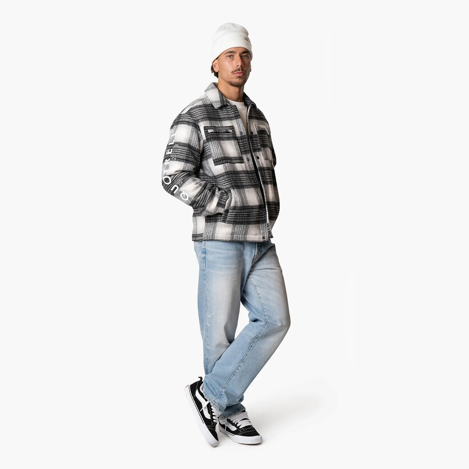 WYATT QUILTED JACKET | WHITE/BLACK
