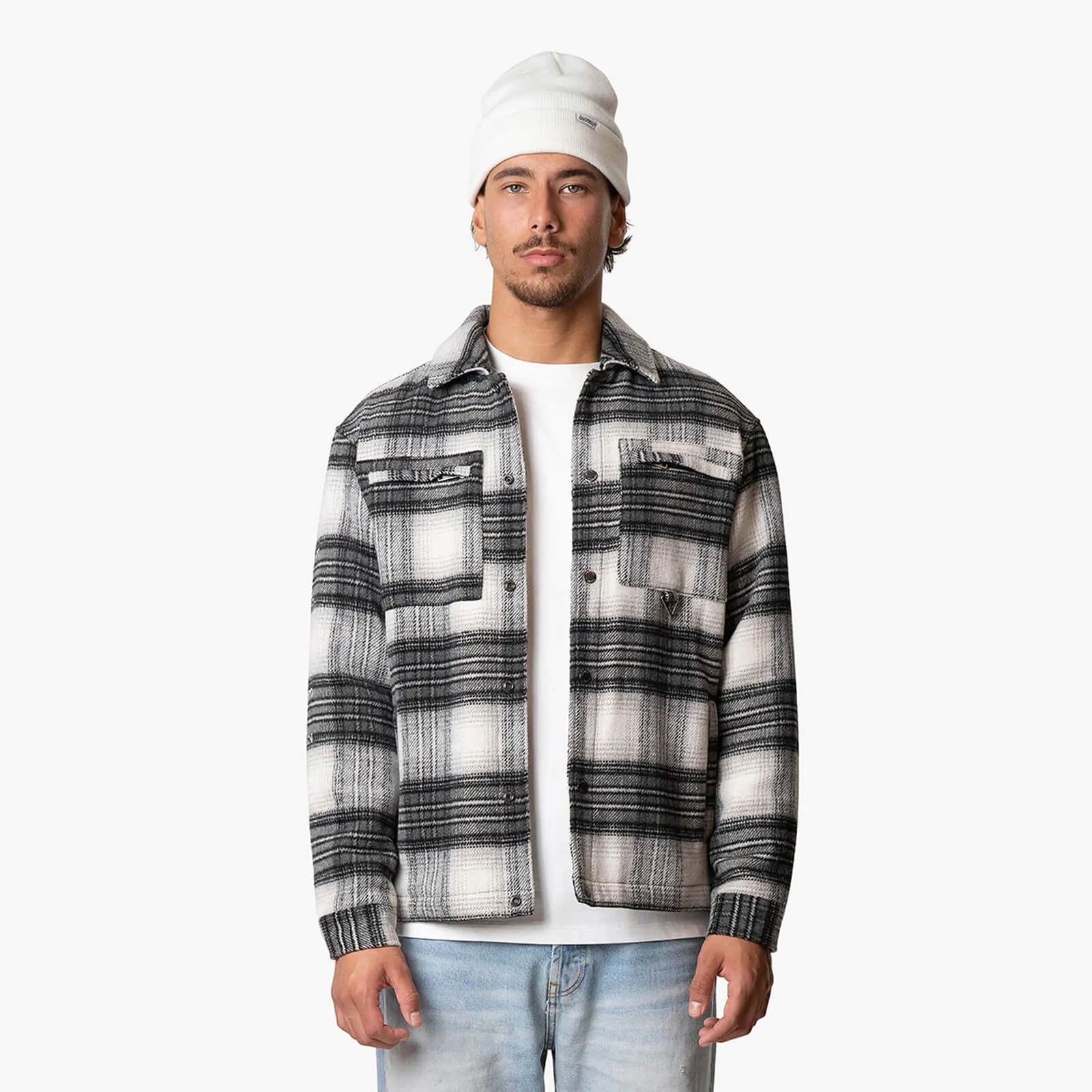 WYATT QUILTED JACKET | WHITE/BLACK