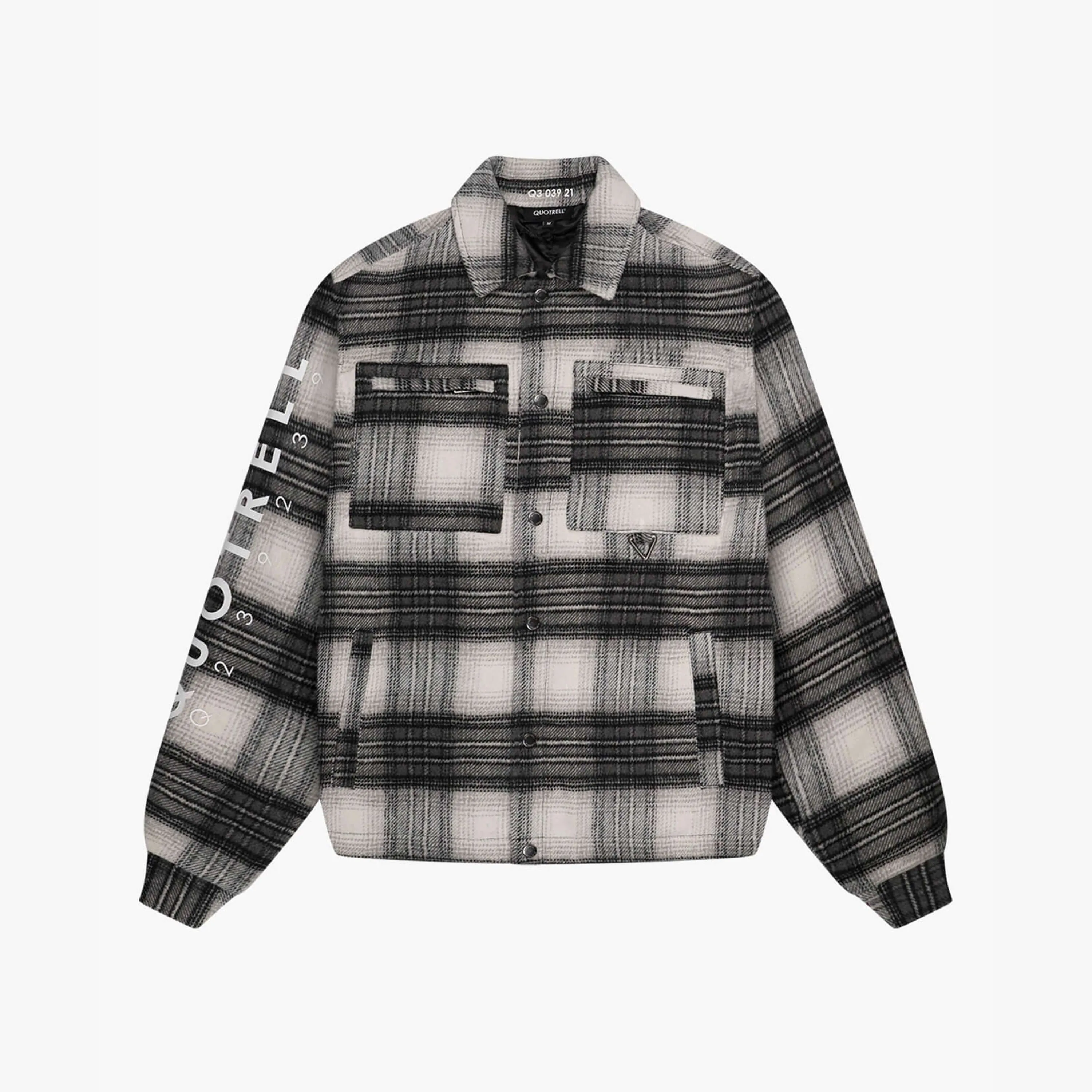 WYATT QUILTED JACKET | WHITE/BLACK