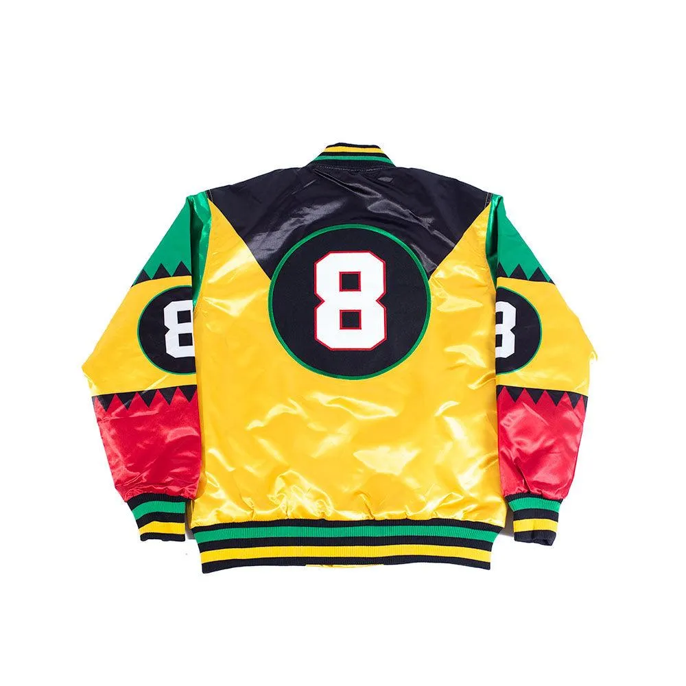 YOUTH MARTIN 8BALL INVERTED SATIN JACKET YELLOW