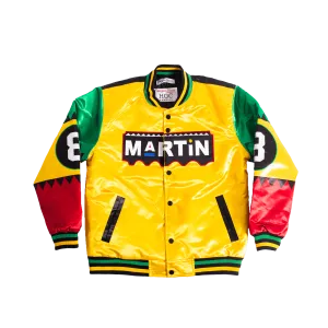 YOUTH MARTIN 8BALL INVERTED SATIN JACKET YELLOW