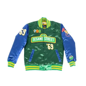 YOUTH SESAME STREET SATIN JACKET (GREEN/BLUE)