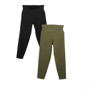 Yummie Women's 2 Pack Skimmer Legging Black Grapeleaf Medium